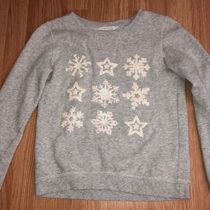 Crew neck snowflake sweater